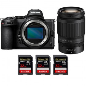 Nikon Z5 + Z 24-200mm f/4-6.3 VR + 3 SanDisk 32GB Extreme PRO UHS-II SDXC 300 MB/s - Appareil Photo Hybride
