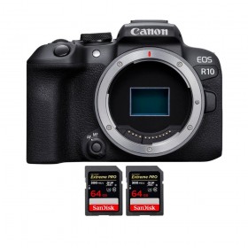 Canon EOS R10 + 2 SanDisk 64GB Extreme PRO UHS-II SDXC 300 MB/s
