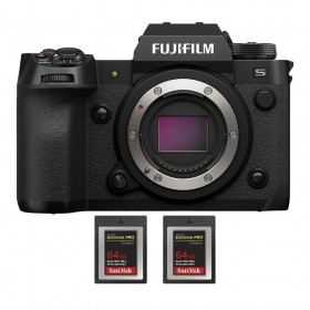 Fujifilm X-H2S + 2 SanDisk 64GB Extreme PRO CFexpress Type B - Appareil Photo APS-C