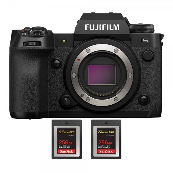 Fujifilm X-H2S + 2 SanDisk 256GB Extreme PRO CFexpress Type B - Appareil Photo APS-C