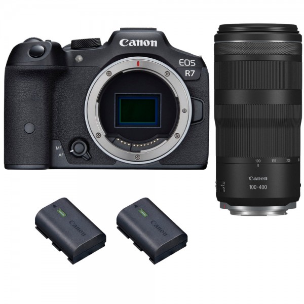 Canon EOS R7 + RF 100-400mm IS + 2 Canon LP-E6NH - Mirrorless APS-C camera