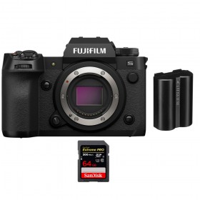 Fujifilm X-H2S + 1 SanDisk 64GB Extreme PRO UHS-II SDXC 300 MB/s + 1 Fujifilm NP-W235 - Appareil Photo APS-C