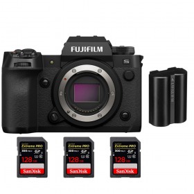 Fujifilm X-H2S + 3 SanDisk 128GB Extreme PRO UHS-II SDXC 300 MB/s + 1 Fujifilm NP-W235 - Appareil Photo APS-C