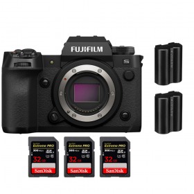 Fujifilm X-H2S + 3 SanDisk 32GB Extreme PRO UHS-II SDXC 300 MB/s + 2 Fujifilm NP-W235 - Appareil Photo APS-C