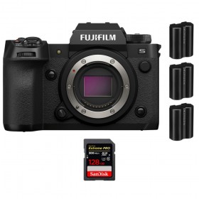 Fujifilm X-H2S + 1 SanDisk 128GB Extreme PRO UHS-II SDXC 300 MB/s + 3 Fujifilm NP-W235 - Appareil Photo APS-C