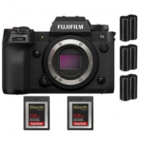 Fujifilm X-H2S + 2 SanDisk 128GB Extreme PRO CFexpress Type B + 3 Fujifilm NP-W235 - Cámara APS-C