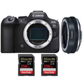 Canon EOS R6 Mark II + Canon EF-EOS R Premium + 2 SanDisk 256GB Extreme PRO UHS-II SDXC 300 MB/s