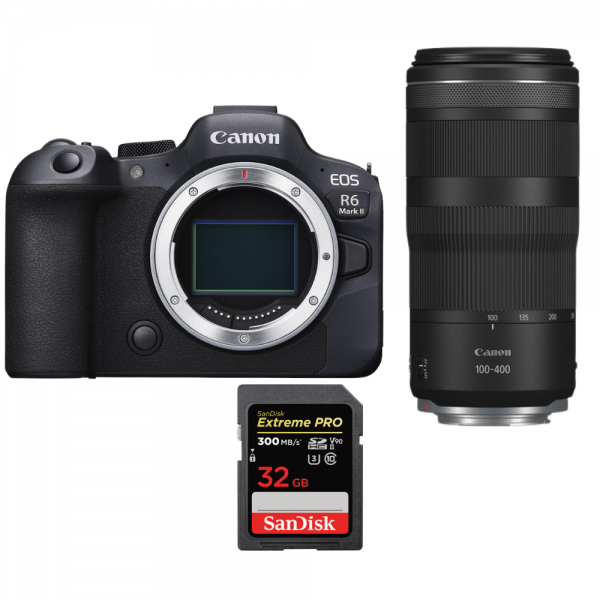 Canon EOS R6 Mark II + RF 100-400mm f/5.6-8 IS USM + 1 SanDisk 32GB Extreme PRO UHS-II SDXC 300 MB/s