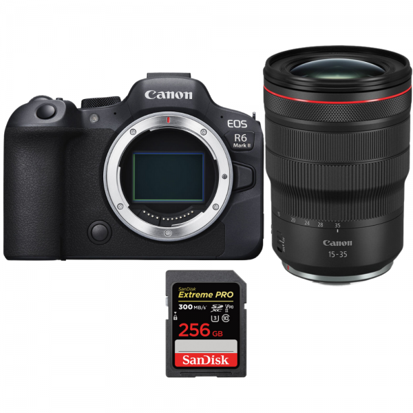 Canon EOS R6 Mark II + RF 15-35mm f/2.8 L IS USM + 1 SanDisk 256GB Extreme PRO UHS-II SDXC 300 MB/s