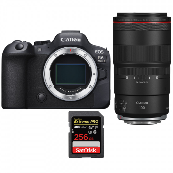 Canon EOS R6 Mark II + RF 100mm f/2.8 L Macro IS USM + 1 SanDisk 256GB Extreme PRO UHS-II SDXC 300 MB/s